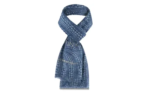 LOUIS VUITTON Lv X Yk Denim Pumpkin Stole