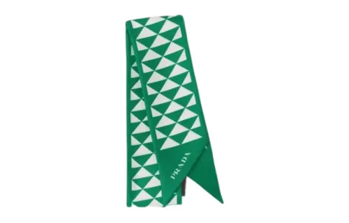 triangle-logo twill scarf