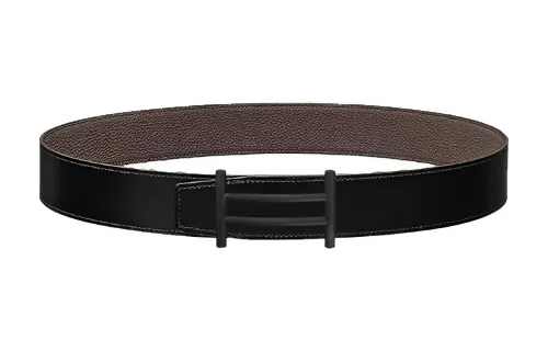 HERMES Togo Cow Leather, Leather Belts Men's Width 3.8cm