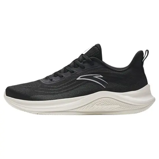 Anta Anti Slip Wear Resistant Low Top Casual Running Shoes Men's Black White