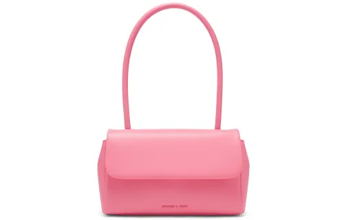 CHARLES&KEITH Pu Charles & Keith Shoulder Bag Small Women's Black/Pink