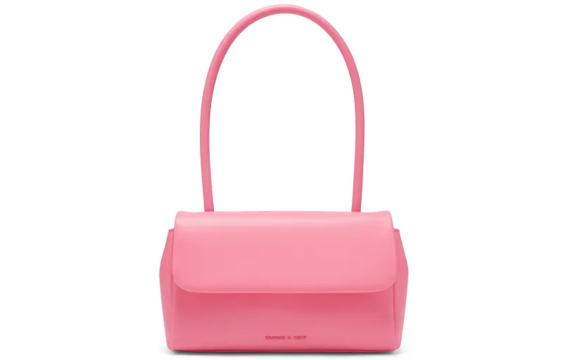 CHARLES&KEITH Pu Charles & Keith Shoulder Bag Small Women's Black/Pink