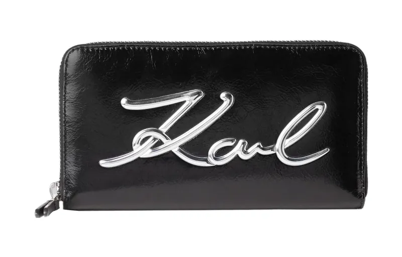 KARL LAGERFELD / Karl Lagerfeld Jeans Leather Wallet Women's Black