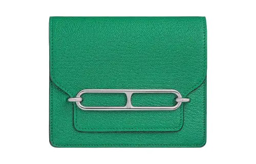 HERMES Roulis Mysore Goat Skin Pig Nose Fanny Pack Wallet Women's 6W Menthe Mint Green