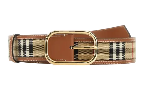 Burberry Checked Pattern Buckle Belt