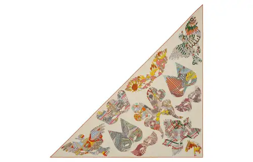 HERMES Scarves Unisex Yellow