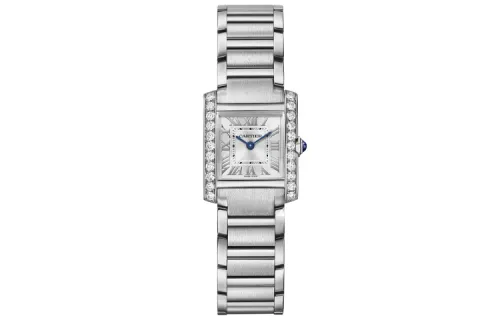 CARTIER TANK DE Quartz Movement 30m Waterproof Women's Watch 25.7 * 21.2mm Silver Dial