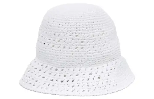 MIU MIU Logo Embroidered Crochet-Knitted Bucket Hat