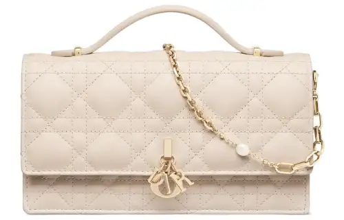 DIOR Sheepskin Shoulder Bag, Crossbody Bag, Handbag Mini Women's Ivory White