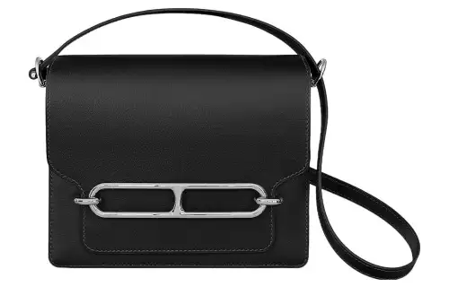 HERMES Roulis Calfskin Pig Nose Bag, Shoulder Bag, Crossbody Bag Women's 89 Noir Black