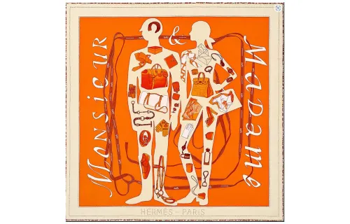 HERMES Scarves Women's Orange