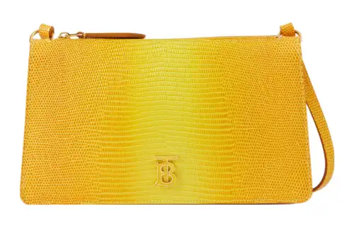 Burberry Calfskin Storage Bag Clutch Mini Women's Cold Lemon