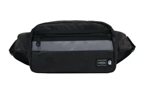 A BATHING APE PORTER Collaboration Polyester Fanny Pack Regular Unisex Black