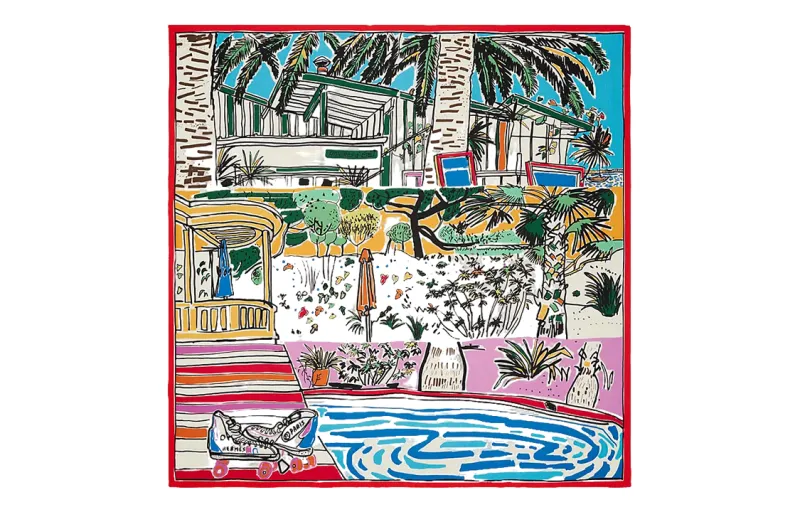 HERMES Scarves Women's Red