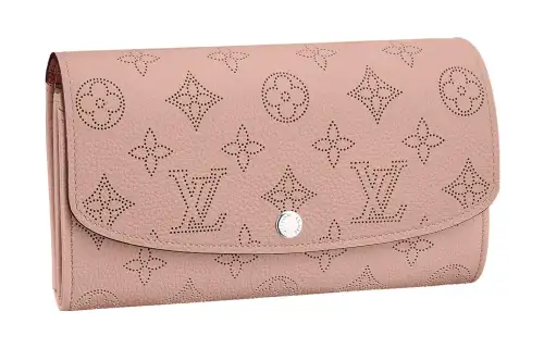 LOUIS VUITTON Cow Leather Wallet Women's Pink
