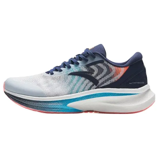 ANTA Champion Series Running Shoes Men Low-Top Gray Blue/Orange