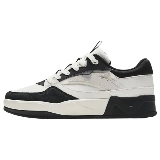 ANTA C37 Series Skateboard Shoes Men Low-Top Black White