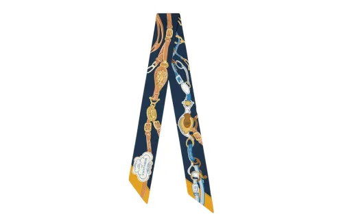 HERMES Silk Scarves Women's Blue