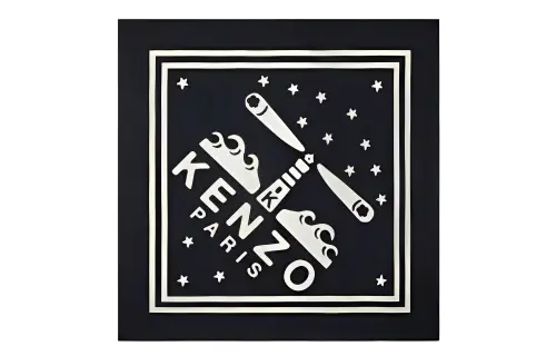 KENZO Logo Printed Large Square Scarf