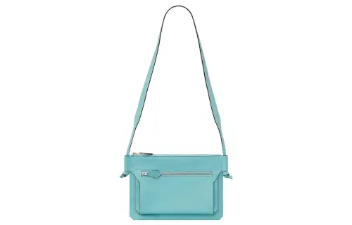 HERMES Ultrapla Silver Tone Buckle Evercolor Calfskin Crossbody Bag, Shoulder Bag Men's