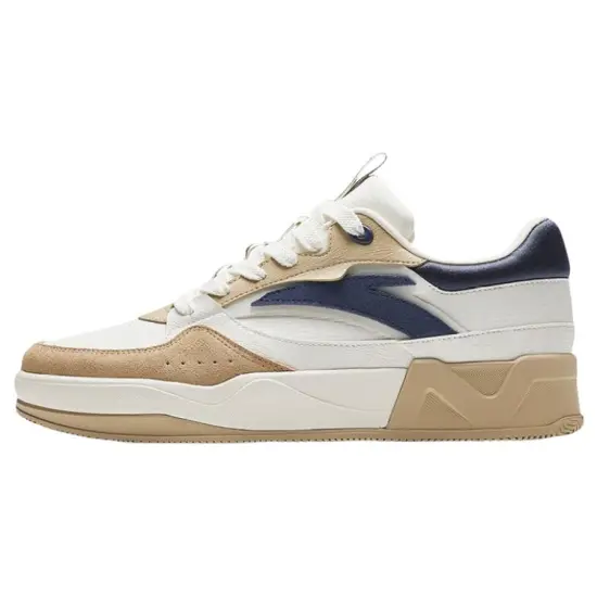Anta C37 Series Anti Slip Wear Resistant Low Top Skateboard Shoes Men's Yellow White Blue