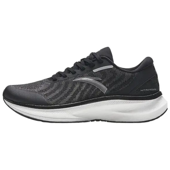 Anta Champion Series Cushioned Slip-Resistant Low-Top Running Shoes Men's Black Silver