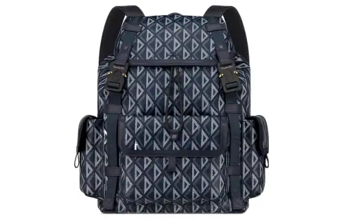 DIOR Canvas Backpack Large Men's Marine Blue