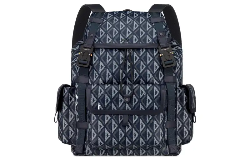 DIOR Canvas Backpack Large Men's Marine Blue