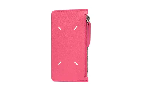 Maison Margiela Calfskin Wallet Women's Coral Powder