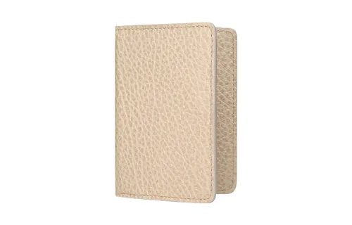 Maison Margiela Leather Card Holder Card Holder Women's Almond