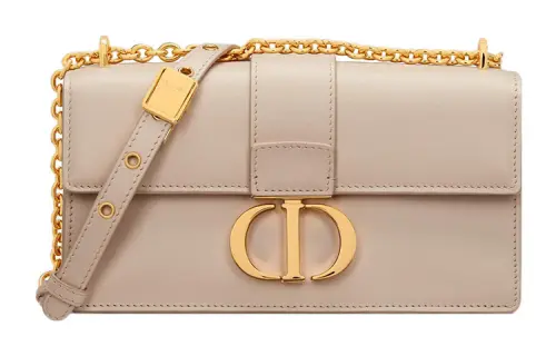 DIOR 30 Montaigne Cow Leather Shoulder Bag, Crossbody Bag Women's Caramel Beige