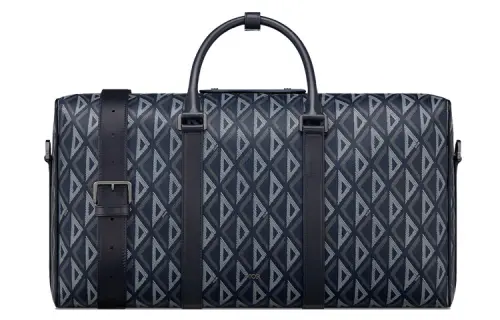 DIOR Lingot Canvas With Leather One Shoulder Crossbody Handheld Travel Bag Men's Marine Blue