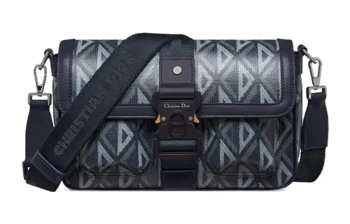 DIOR Canvas Shoulder Bag, Crossbody Bag Men's Marine Blue