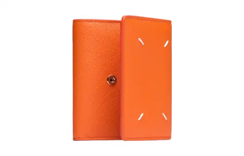 Maison Margiela Grain Calfskin Wallet Women's Orange
