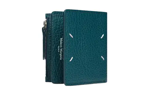 Maison Margiela Grain Leather Wallet Women's Green
