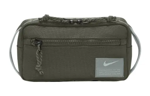 Nike Fabric One Shoulder Crossbody Sling Bag, Fanny Pack Regular Unisex Khaki Green/Khaki Green/Mica Green
