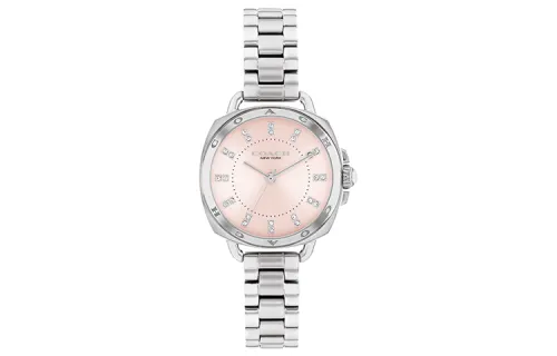 COACH TATUM Wrist Watches Quartz Movement Stainless Steel Strap 28mm Pink Watch Dial Women's Watch