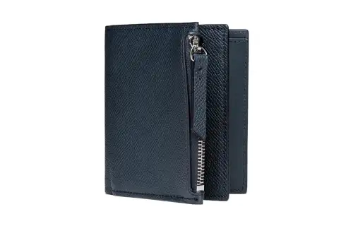 Maison Margiela Calfskin Card Holder Wallet Regular Unisex Slate Blue