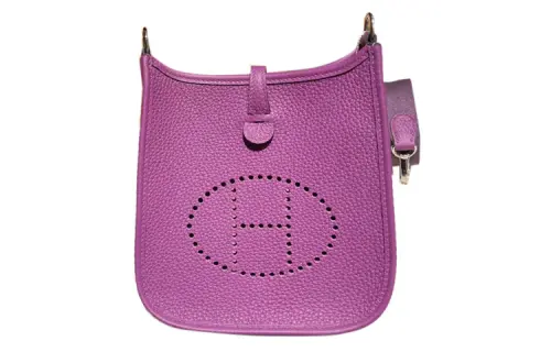 HERMES Evelyne Maurice Calfskin Crossbody Bag, Shoulder Bag 29 Women's P9 Anemone Sea Anemone Purple