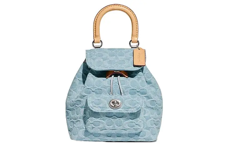 COACH Riya Fabric Backpack Medium Women's Blue