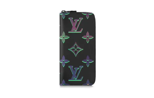 LOUIS VUITTON Zippy Calfskin Wallet Regular Men's Black/Multicolor