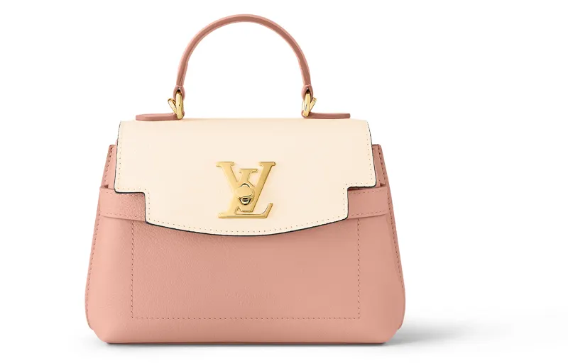 LOUIS VUITTON Grained Calfskin Shoulder Bag, Crossbody Bag, Handbag Mini Women's Pink/Ecru
