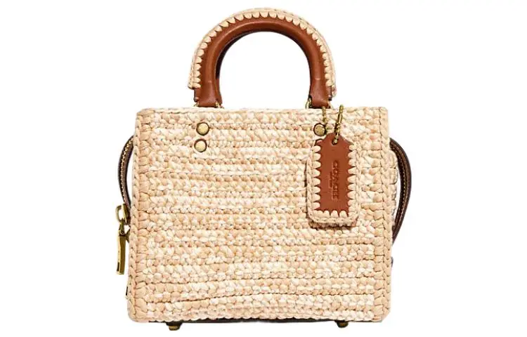 COACH Rogue Fabric Tote Bag, Shopping Bag, Handbag Small Women's Brown