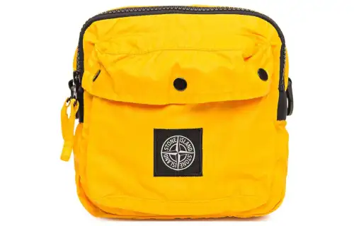 STONE ISLAND Small Square Bag, Shoulder Bag, Crossbody Bag Unisex Yellow