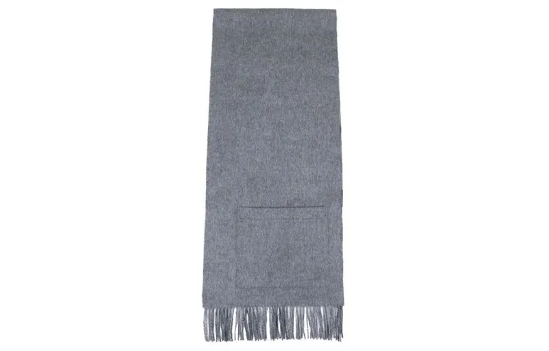 Burberry Knit Scarves Unisex Gray
