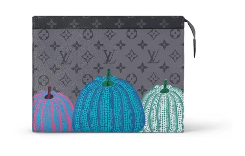 LOUIS VUITTON Lv X Yk Pochette Voyage Pumpkin Print