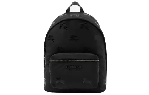 Burberry Leather Backpack Men's Black