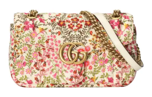 GUCCI GG Marmont Cotton Handbag, Shoulder Bag, Crossbody Bag Small Women's Multicolor