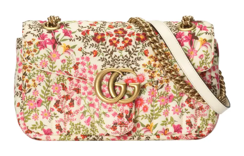 GUCCI GG Marmont Cotton Handbag, Shoulder Bag, Crossbody Bag Small Women's Multicolor