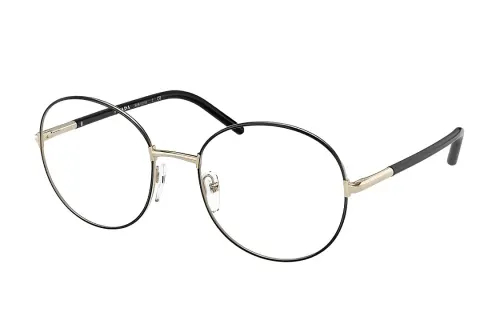 PRADA Alloy Oval Eyeglass Frames Women's Black